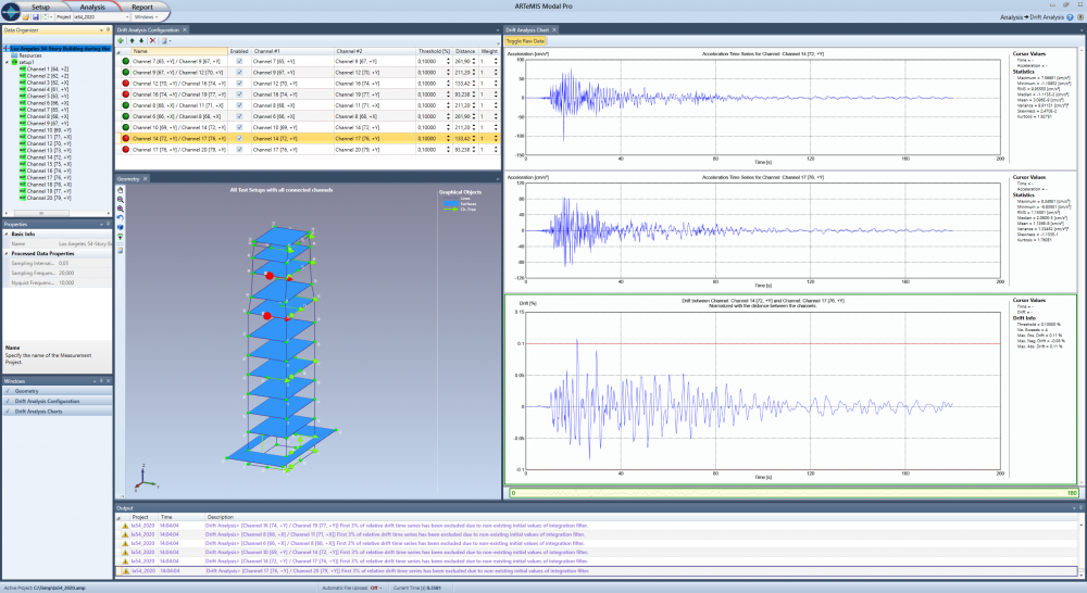 New user-interface for the Data Acquisition Task for Experimental Modal Analysis (Impact Testing).
